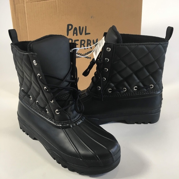 sperry boots womens black